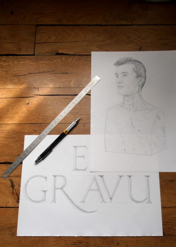 portrait dessiné sur papier
