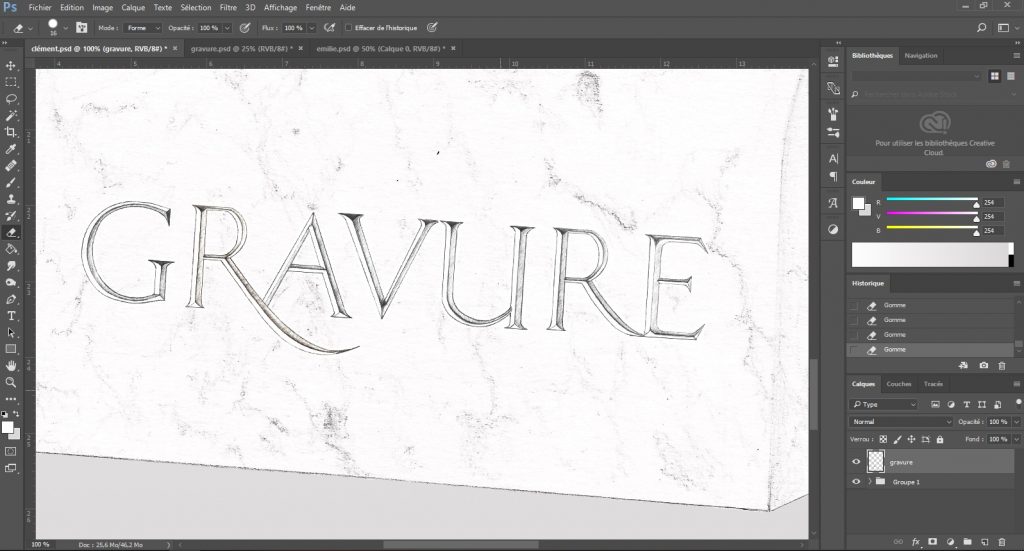 Assemblage des éléments sous photoshop