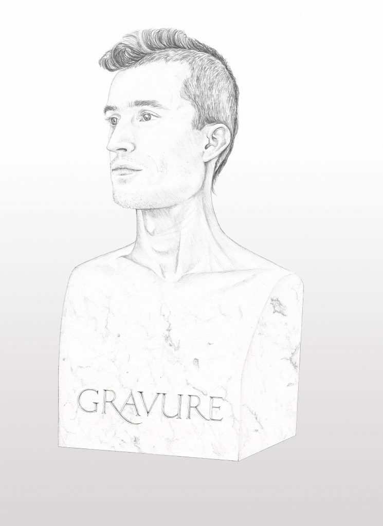 Portrait dessiné et colorisation numérique