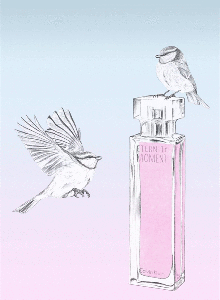 Gif illustration de parfum Calvin Klein.